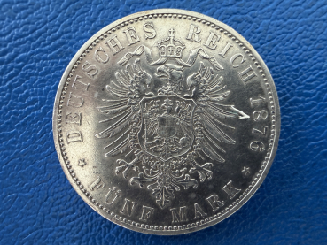 Preview: Bayern 5 Mark 1876 D Ludwig II J-42 (2)