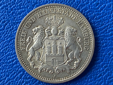 Hamburg 2 Mark 1876 J Top Erhaltung! Jaeger 61