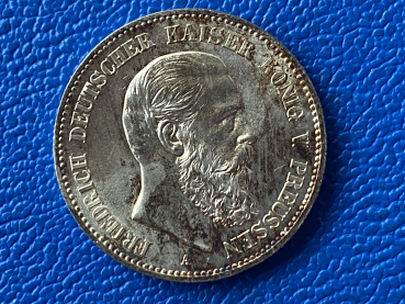 Preußen 2 Mark 1888 A Friedrich III. Silber (3) Prachtstück m. orig. Patina