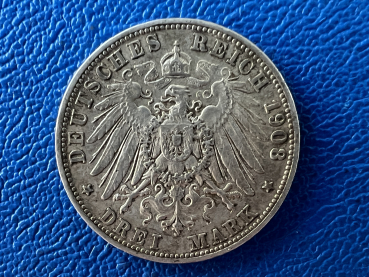 Preview: Bayern 3 Mark 1908 D Otto Silber