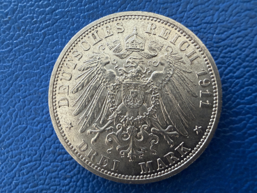 Preview: Schaumburg-Lippe 3 Mark 1911 A Georg Silber (1)