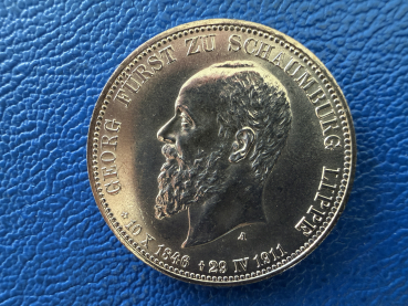 Schaumburg-Lippe 3 Mark 1911 A Georg Silber Prachtstück (2)