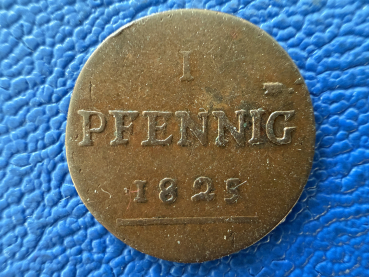 Schwarzburg-Rudolstadt Pfennig 1825 Friedrich Günther 1807-1867