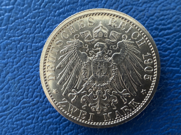 Preview: Schwarzburg-Sondershausen 2 Mark 1905 A Karl Günther Silber (2)