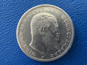 Württemberg 3 Mark 1912 F Wilhelm II Silber (1)