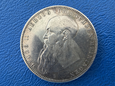 Sachsen-Meiningen 5 Mark 1908 D Georg II Jaeger 153 b