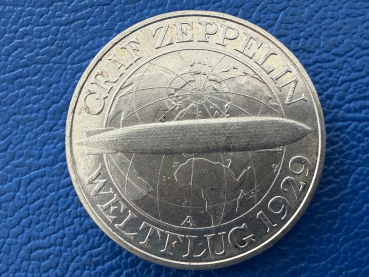 Weimar 3 Reichsmark 1930 A Graf von Zeppelin Prachtstück! (2)