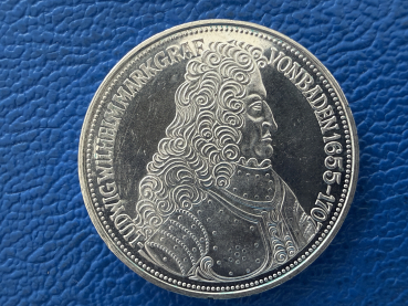 5 Mark 1955 Markgraf von Baden in Polierte Platte leicht berieben, selten !