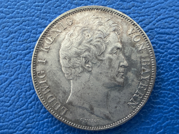 Bayern 1 Gulden 1845 Ludwig I (2) schöne Tönung