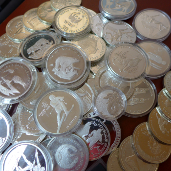 Preview: Investorenpaket: 100 Unzen Feinsilber in Münzform verschiedene Jahrgänge