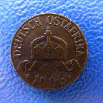 Preview: Deutsch-Ostafrika 1/2 Heller 1906-J Prachtstück !