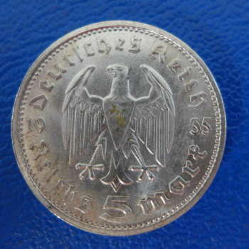 Preview: Deutsches Reich 5 RM Hindenburg diverse ohne HK