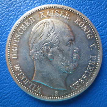 Preußen 5 Mark 1876 B Wilhelm Silber