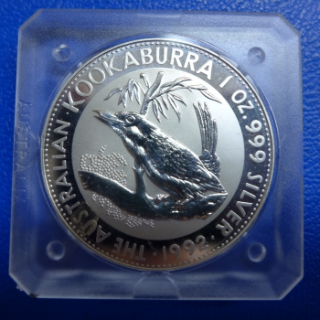 1 Oz 1992 Kookaburra Silber