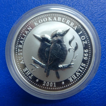 1 Oz 2001 Kookaburra Silber