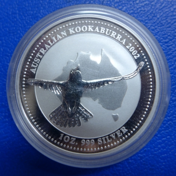 1 Oz 2002 Kookaburra Silber