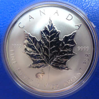 Kanada 5 Dollar 1999 Maple Leaf Privy Mark "Jahr des Hasen"
