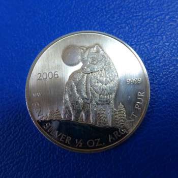 Kanada 1/2 Oz 2006 Wolf Wildlife Silber