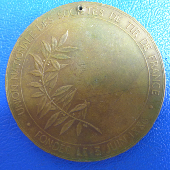 Preview: Frankreich orig. Medaille 1886 Union Nationale des Societes de Tir de France