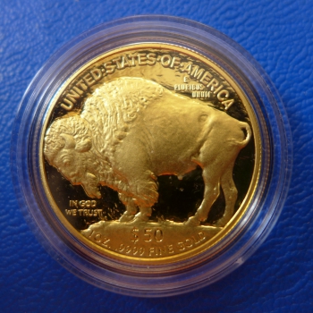 Preview: USA 1 Oz 2007 Buffalo / Büffel Gold in Polierte Platte
