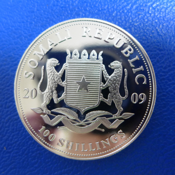 Preview: Somalia Republik 1 Oz Elefant 2009 Silber