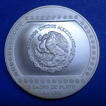 Preview: Mexico 5 Oz 1993 Piramide De El Tajin Silber