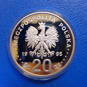 Preview: Polen 20 Zloty 1995 500 Jahre Woiwodschaft Plock Silber in PP, selten!