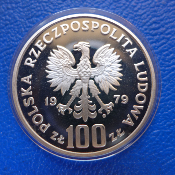 Preview: Polen 100 Zloty 1979 Gemse Bedrohte Tierwelt Silber in PP