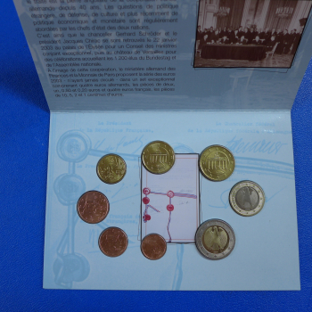 Preview: BRD/Frankreich Sonder - Euro-Münzen KMS 2003 Set Franco Allemand 40. Jahre Elysee in Stgl.