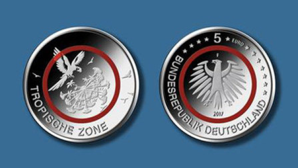 BRD 5 Euro 2017 Tropische Zone Klimazonen der Erde in Stgl. Buchstabe G