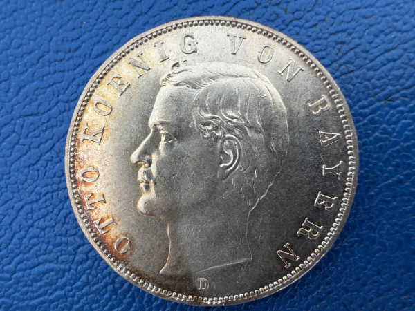 Bayern 3 Mark 1913 D Otto Silber Top Erhaltung!