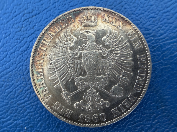 Brandenburg - Preußen Vereinstaler 1860 A Friedrich Wilhelm IV Top Erhaltung!