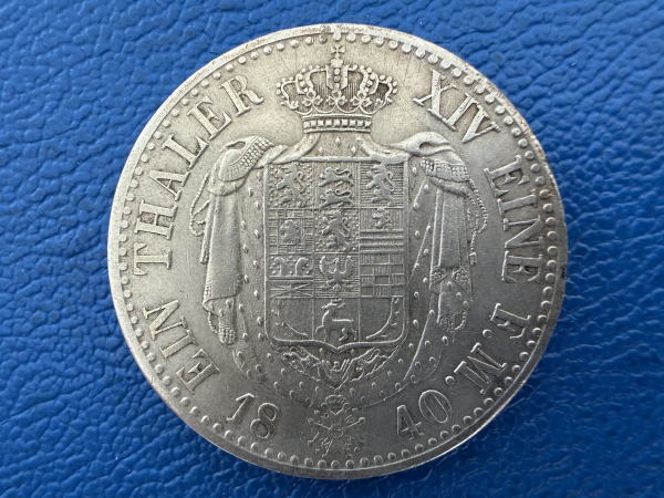 Braunschweig-Wolfenbüttel Taler 1840 CvC Wilhelm 1831-1884
