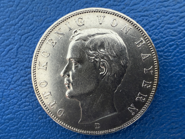 Bayern 3 Mark 1910 D Otto Silber Top Erhaltung (2)