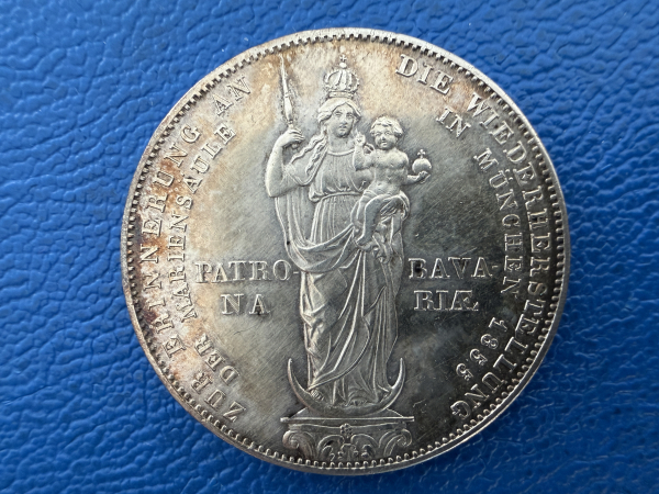 Bayern  2 Gulden 1855 Maximilian II Mariensäule (3)