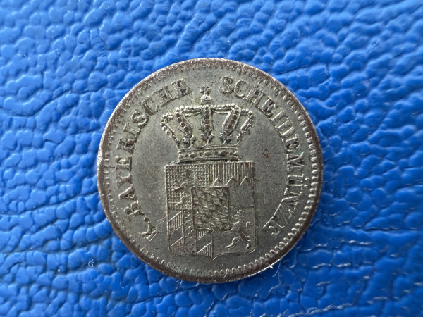 Bayern Kreuzer 1869 Maximilian II. Joseph 1848-1864