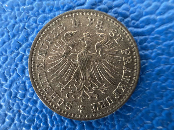 Frankfurt, Stadt Kreuzer 1859 Prachtexemplar herrliche Patina!