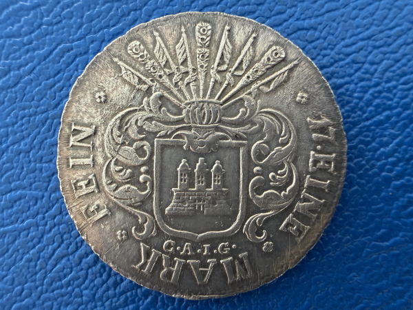 Hamburg Stadt 32 Schilling 1809 Prachtstück mit toller Patina !