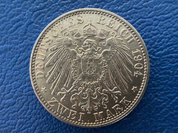 Bremen 2 Mark 1904 J Stadtwappen Silber (2)