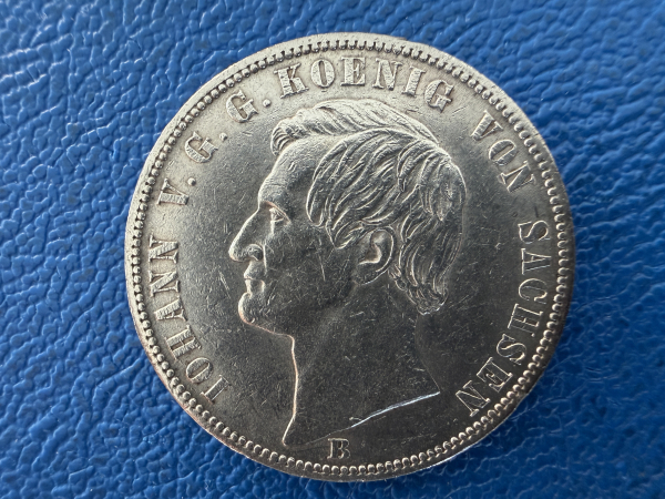 Sachsen Taler 1871 B Johann Siegestaler (3)