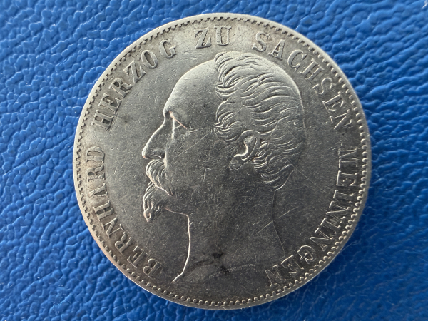 Sachsen - Meiningen Vereinstaler 1863 Bernhard