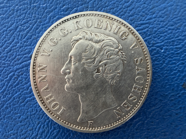Sachsen Taler 1854 F Johann