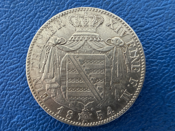 Sachsen Taler 1854 F Johann