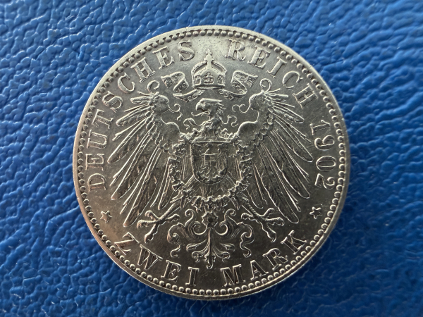 Sachsen-Meiningen 2 Mark 1902 Georg II Jaeger 151b