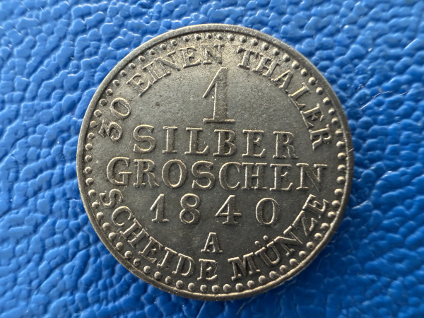 Sachsen-Weimar-Eisenach 1 Silbergroschen 1840 A Karl Friedrich Top Erhaltung