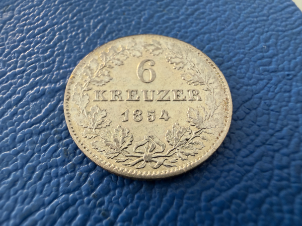 Frankfurt, Stadt Kreuzer 1854 Prachtexemplar