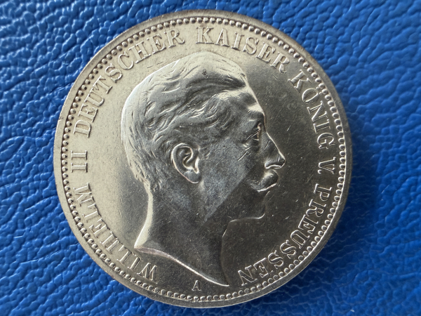Preußen 3 Mark 1908 A Wilhelm II Silber (1)