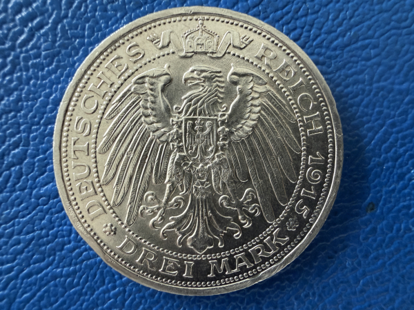 Preußen 3 Mark 1915 A Mansfeld J-115