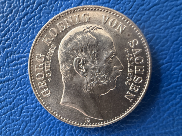 Sachsen 2 Mark 1904 E Georg Jaeger 132 (4) Silber Prachtexemplar