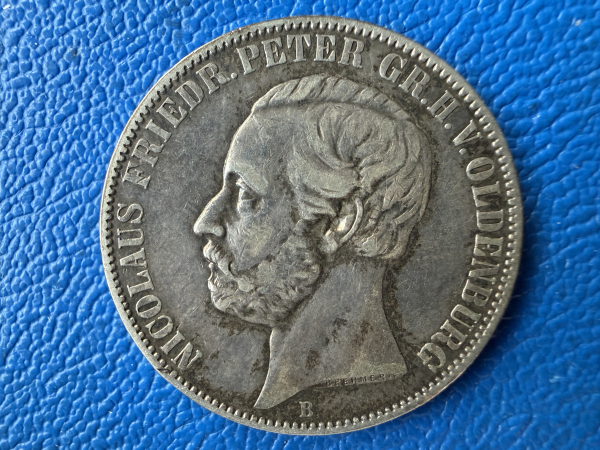 Oldenburg Taler 1866 B Nicolaus Friedrich Peter 1853-1900